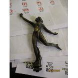 BRONZE HOOD ORNAMENT OF A LADY DANCER