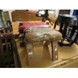 TWO CAMEL STOOLS