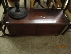 STAINED PINE FRAMED LIFT UP TOP BLANKET BOX