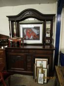 EARLY 20TH CENTURY MAHOGANY MIRROR BACK SIDEBOARD