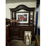 EARLY 20TH CENTURY MAHOGANY MIRROR BACK SIDEBOARD