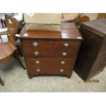 LATE 18TH/EARLY 19TH CENTURY MAHOGANY COMMODE CABINET, LIFTING LID WITH FOUR DUMMY DRAWERS BELOW