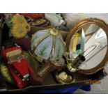 BOX CONTAINING MIRRORS, LIGHTS, CAR ETC