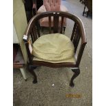 MAHOGANY SLAT BACK TUB CHAIR