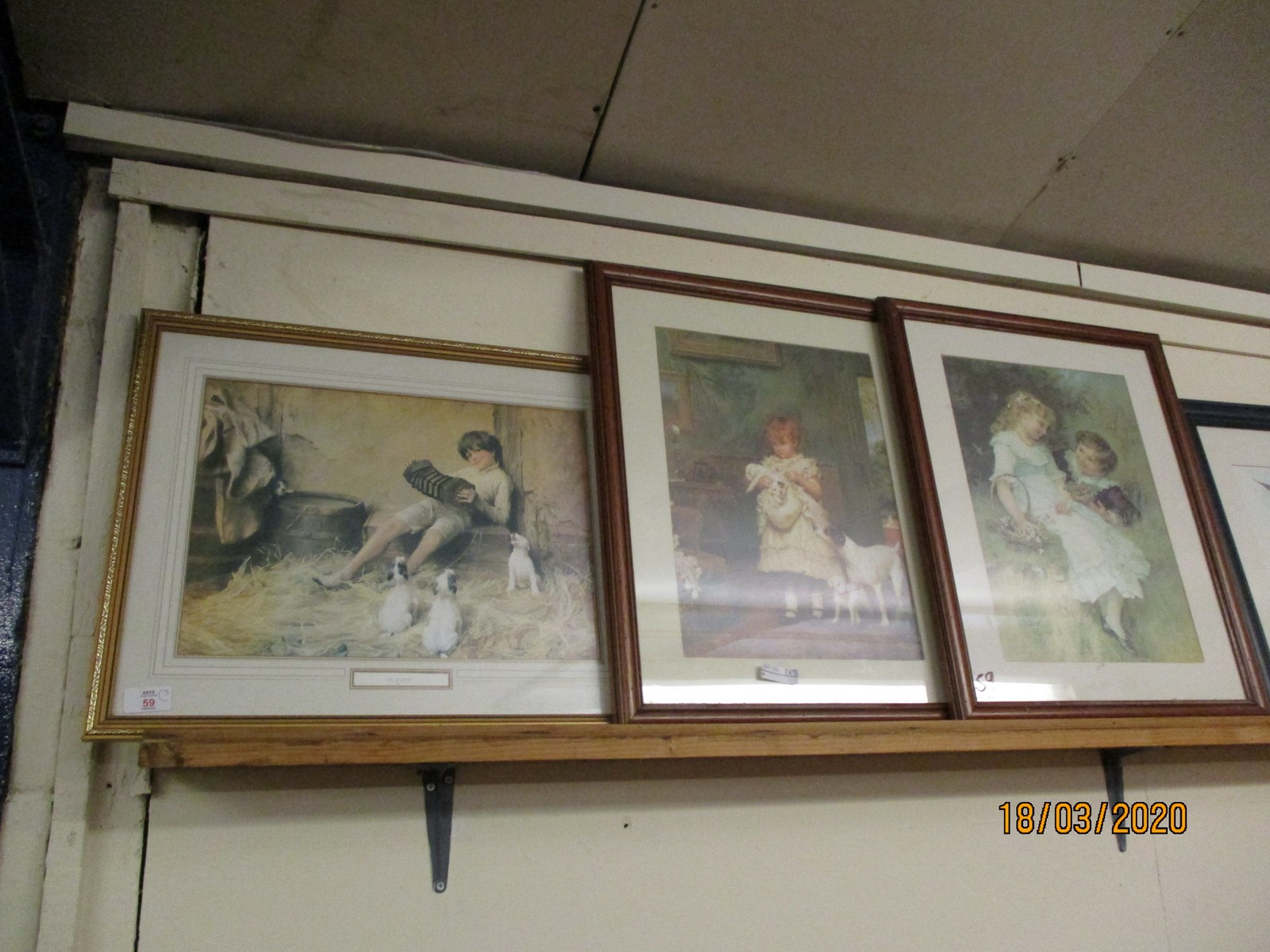 THREE FRAMED COLOURED PRINTS OF VICTORIAN CHILDREN