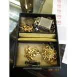 SMALL BOX OF COSTUME JEWELLERY