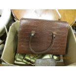 BOX CONTAINING VINTAGE LADIES HANDBAGS, PURSES ETC