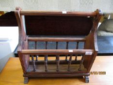 RUSTIC PINE MAGAZINE RACK