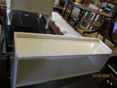 WHITE PAINTED TWO FIXED SHELF BOOKCASE
