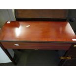 TEAK FRAMED TWO DRAWER SIDE TABLE