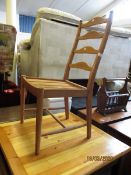 GOOD QUALITY ERCOL TYPE SLATTED SEAT LADDERBACK DINING CHAIR