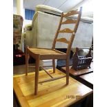 GOOD QUALITY ERCOL TYPE SLATTED SEAT LADDERBACK DINING CHAIR