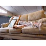 MODERN TWO-PIECE SUITE OF THREE SEATER SOFA AND EASY CHAIR