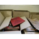 FIVE BOXES OF MIXED BOOKS