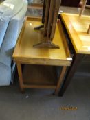 OAK FRAMED TRAY TOP TWO-TIER TABLE