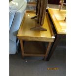 OAK FRAMED TRAY TOP TWO-TIER TABLE