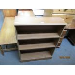 MELAMINE DWARF BOOKCASE WITH TWO SHELVES