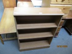 MELAMINE DWARF BOOKCASE WITH TWO SHELVES