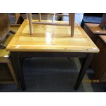 PINE SQUARE TOP KITCHEN TABLE ON TAPERING SQUARE LEGS