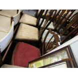 EDWARDIAN MAHOGANY AND INLAID SHIELD BACK BEDROOM CHAIR