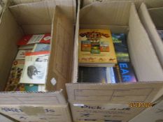 FIVE BOXES OF MIXED BOOKS