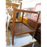 OAK FRAMED TWO TIER TEA TROLLEY