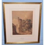 John Berney Crome (1794-1842), 'Caister Castle', watercolour, 30 x 24cm,