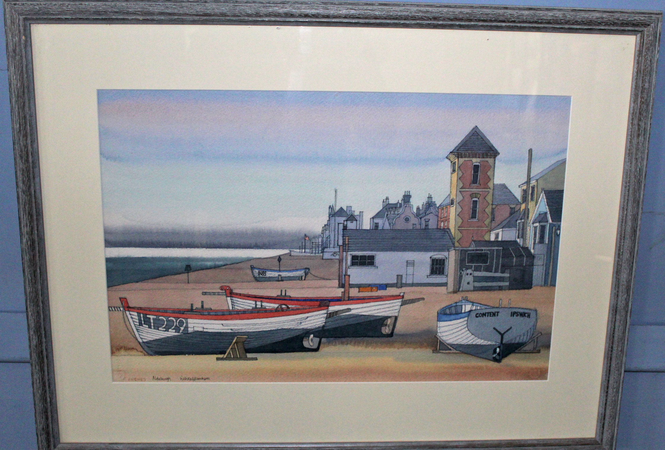AR Nicholas Barnham (Born 1939), 'Aldeburgh', pen,ink and watercolour, signed and inscribed with