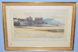 Stanley W Barwell (19th/20th Century), View of Sheringham from the East Beach at Low Tide,