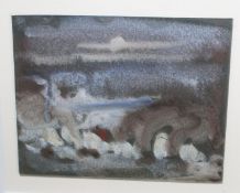 AR Peggy Somerville (1918-1975), Moonlight Fantasy, mixed media, 10 x12cm, Provenance: David