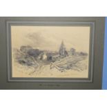 Henry Bright (1810-1873), 'Near Benstead, Sussex', pencil drawing, signed lower left, inscribed with