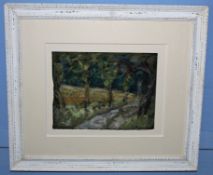 AR Peggy Somerville (1918-1975), River Landscape, pastel, 25 x32cm