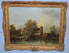 Joseph Paul (1804-1884), "Pulls Ferry", oil on canvas, 46 x 60cm Provenance: Mandell's Gallery,