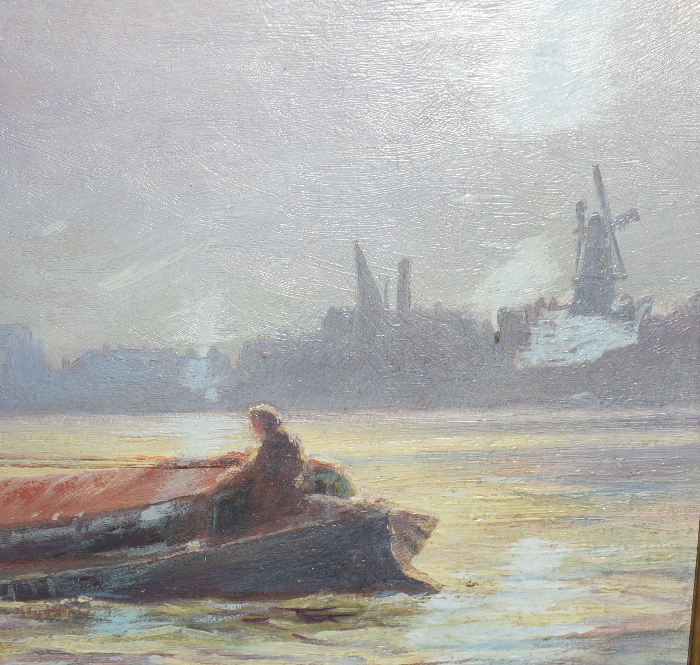 Stephen John Batchelder (1849-1932), Wherry at Yarmouth, oil on canvas, signed and dated 1895, lower - Image 3 of 4