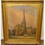 George De Paris (1829-1911), Norwich Cathedral, watercolour, signed and dated 1873 lower right,89