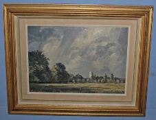 AR Cavendish Morton ROI, (1911-2015), Suffolk Landscape, oil on board, signed and dated '76 lower