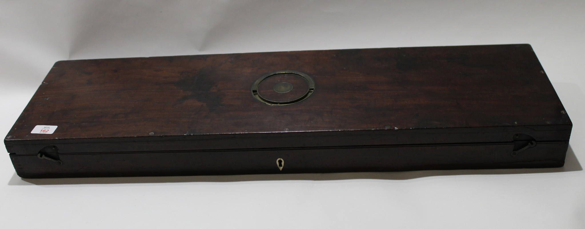 19th century mahogany gun case, plush lined lid applied with label for James Wilksinson, Gunmakers - Image 3 of 3