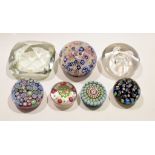 Group of paperweights including Perthshire and others (7)