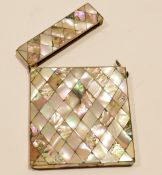 Vintage mother of pearl card case