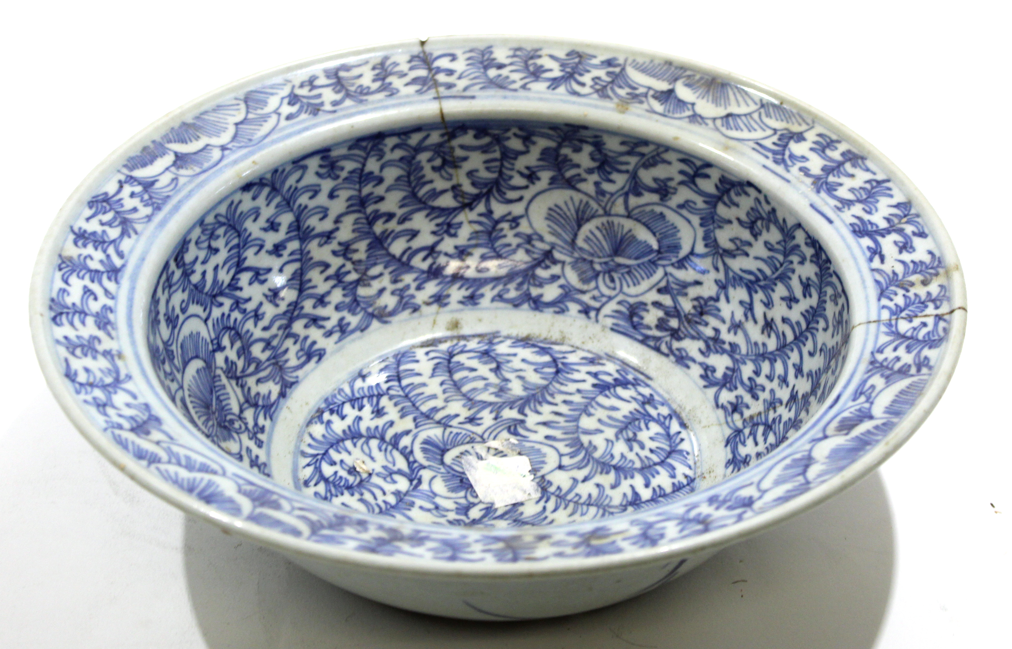 Ming style bowl, decorated in typical fashion with sale label for Philips Lot No 284 Sale No 1694, - Image 6 of 8