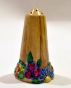 Clarice Cliff sugar shaker decorated with the My Garden pattern