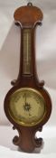 19th century onion top wheel barometer by Negretti & Zambra, London, 83cm long