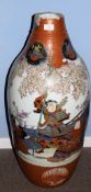 Very exceptionally large Japanese Satsuma vase of exhibition quality, decorated to the front with