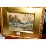 English School (19th century)River landscape with figure and sheepwatercolour17 x 23cm