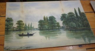 James Stuart Campbell McEwan Brown (1870-1949)River Scenewatercolour, signed lower left27 x 37cm,