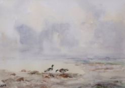 AR Jack Cox (1914-2007)Ducks in an estuarywatercolour, signed lower left24 x 34cm