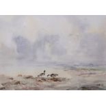 AR Jack Cox (1914-2007)Ducks in an estuarywatercolour, signed lower left24 x 34cm