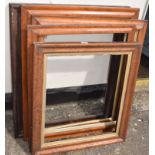 Group of 5, 19th century maple and rosewood picture frames, assorted sizes, (5)