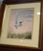 Mark Chester (contemporary)"Hunting Barn Owl"acrylic, signed lower right24 x 19cm