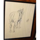 AR Cyril Walduck Edwards (1902-1982), Studies of Working Horses, group of 3 pencil drawings,